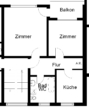 Helle 2-Zimmer-Wohnung in Herzberg! - Grundriss