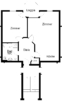 Grundriss - Bestes Wohngebiet – 1 Zimmer Wohnküche mit Loggia!