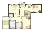 Grundriss - Modernisierte 4-Zimmerwohnung in Herzberg!