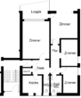 Grundriss - Modernisierte 4-Zimmer-Erdgeschosswohnung mit Balkon!