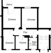 Grundriss - Gemütliche 3-Zimmer Erdgeschosswohnung!