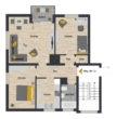 Grundriss - Gemütliche 3-Zimmerwohnung in gepflegtem Objekt!