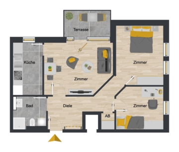 3 Zimmer Wohnung in Bovenden mit Wohnberechtigungsschein!, 37120 Bovenden, Erdgeschosswohnung