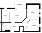 Grundriss - 3 Zimmer Wohnung in Bovenden