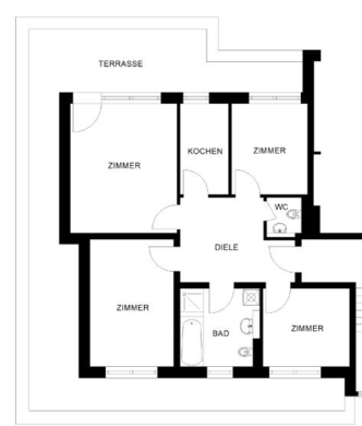 Schöne 4-Zimmer-Wohnung in Dransfeld (mit WBS), 37127 Dransfeld, Etagenwohnung